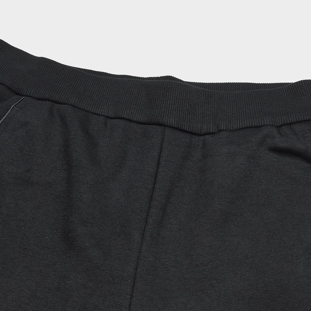 Fila Solid Color Cuffed Casual Elastic Waist Knitted Sports Pants Women Bottoms Black F11W348616F-BK