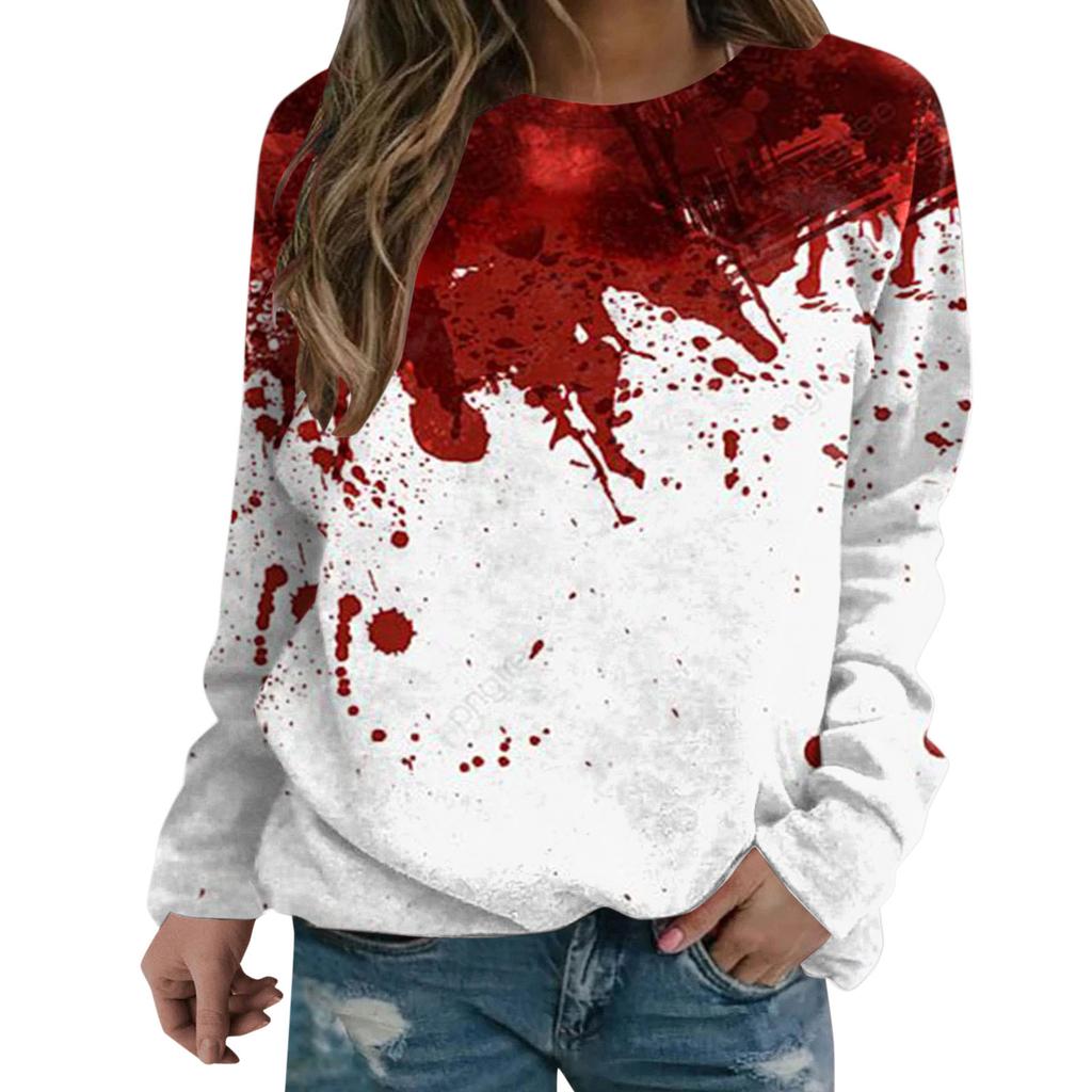 Terror Blood 3D Print Толстовки с капюшоном на Хэллоуин Женская мода Уличная одежда Толстовки Y2k Большие свитера Топы Женская одежда
