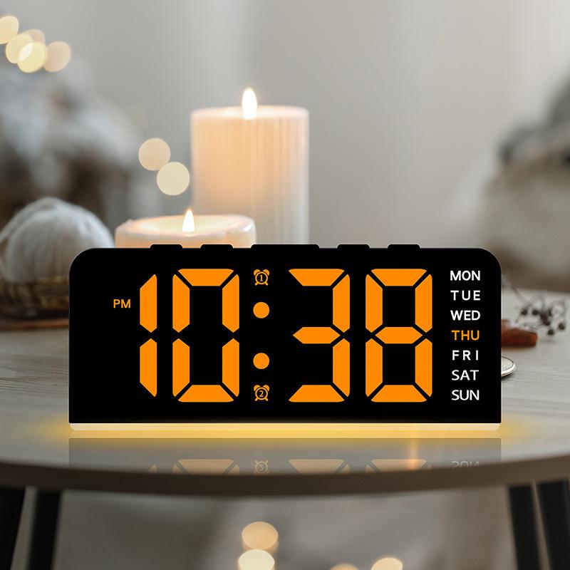 LED Large Number Digital Clock with Date & Snooze - GH9001