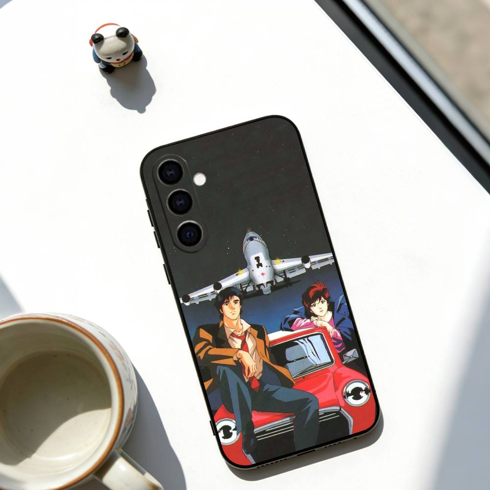 Чехол для телефона City Hunter для Samsung Galaxy A73, A72, A71, A70, A53, A52, A51, Мягкий черный чехол
