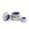 200pcs/box Stainless Steel Nylon Anti-Slip Self-Locking Nuts, Hexagonal Screw Caps for Construction, Maintenance