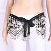 Velvet Belly Dance Waist Chain with Coin Lace-up Lightweight Women Dancing Waist Belt Dancer Accessories
