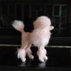 4 Inch Pink Poodle Figure Simulation Dog Plush Toys Gift Crafts  Home Decoration
