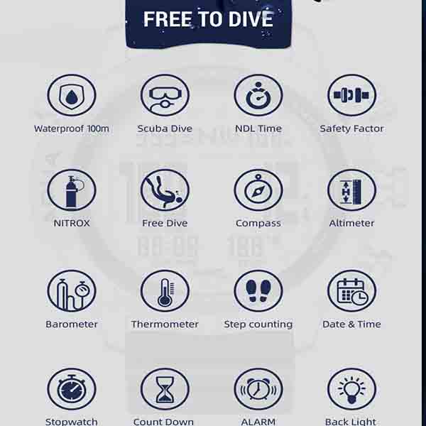 Мужские профессиональные компьютерные часы для дайвинга NORTH EDGE Scuba Diving NDL (Нет времени для деко) Часы для дайвинга 50M Альтиметр Барометр Компас