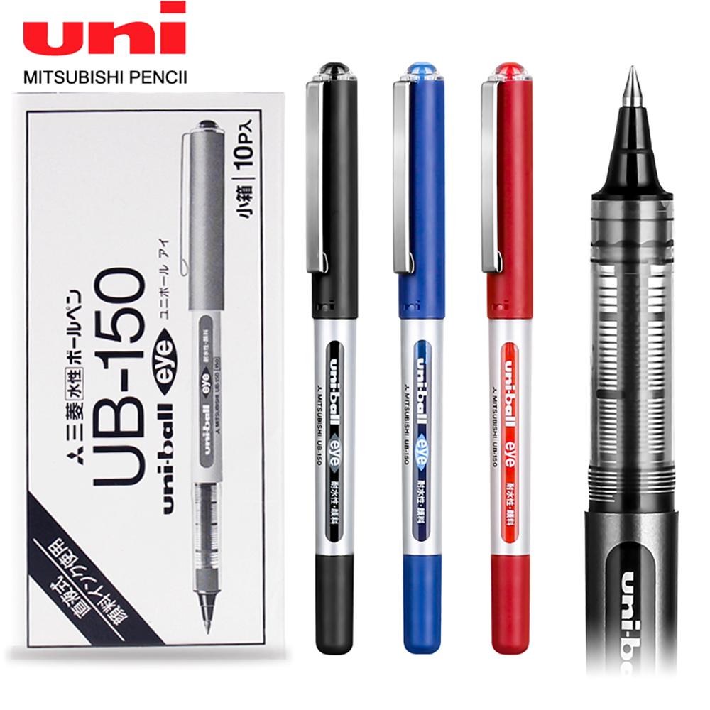 Гелевая ручка Uni Ball Прямая шариковая ручка Набор UB-150 0,5/0,38 мм Черные, синие, красные чернила Офисные школьные канцелярские принадлежности