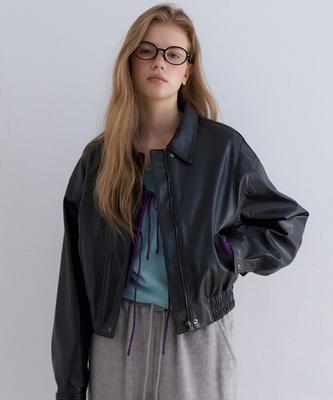 Murmure Lisse Pu Leather Blouson_Lisse Blouson_2Colors