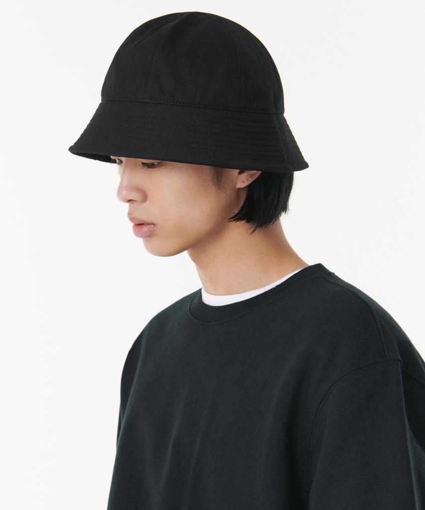 MUSINSA STANDARD Oversized Cotton Round Bucket Hat [Black]