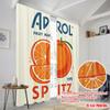 2 шт. 2D плоская печать Шторы Aperol Spritz Фруктовый рынок 100% Полиэстер Без электричества Семейная вечеринка Идеально для