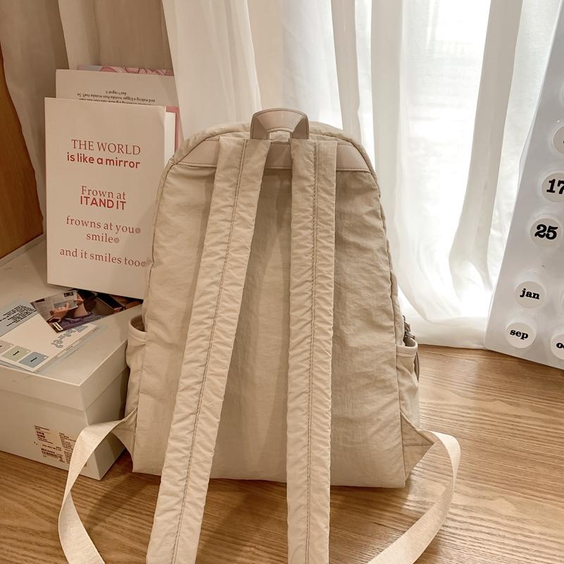 Рюкзак большой емкости для девочек, однотонный школьный рюкзак для студентов, женский дорожный рюкзак