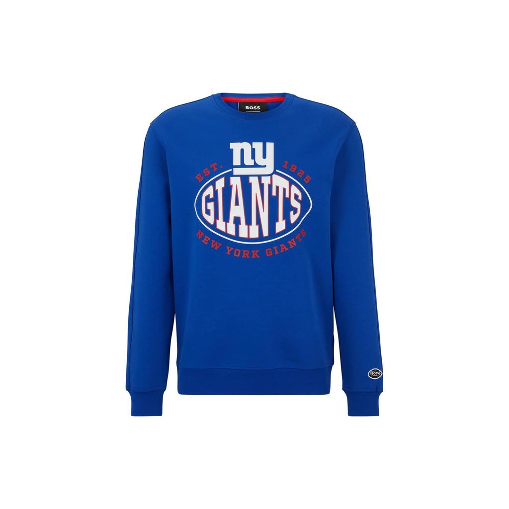 HUGO BOSS X NFL Sweatshirts Men's Dark Blue Crew Neck Moderate Regular 50504600-428
