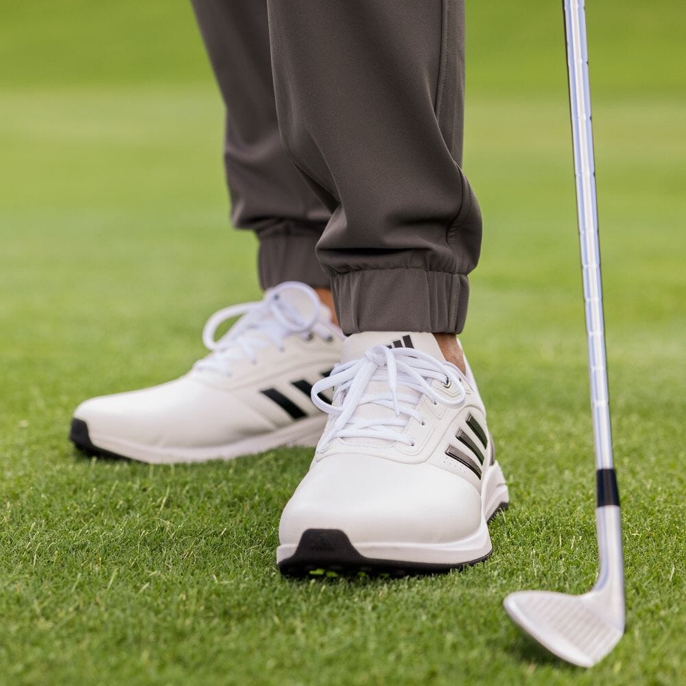 Adidas SOLAR MOTION 24 Footwear White Shoes & Footwear Sports Shoes MEN'S GOLF IF0274 Footwear White/Core Black/Green Spark