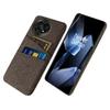 Для OnePlus 13 Чехол Ткань+Твердый ПК Чехол для телефона с двойными слотами для карт