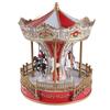 Рождественская музыкальная шкатулка «Вертушка» с лошадками, украшение на праздник с красочными светодиодными лампами и мелодиями, праздничный подарок на вечеринку
