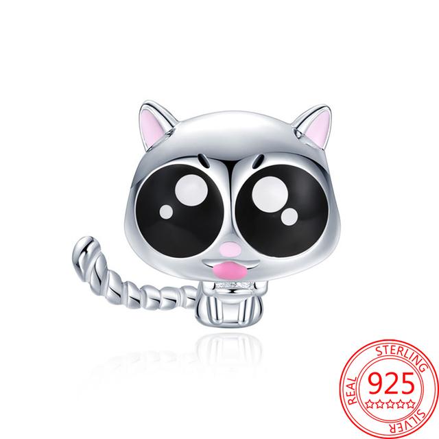 Classic 925 Sterling Silver Red Circle Enamel Puppy Bead Charm Fit Original 3mm Bracelet Bangle Wedding Party DIY Jewelry