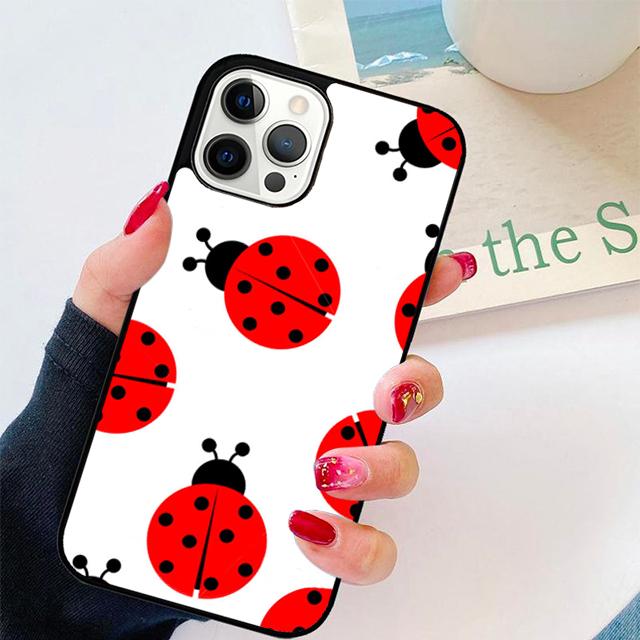 Осень 11 Цветных Божьих Коровок Чехол для Телефона Cover для iPhone 17 Air 16 16e 15 12 11 13 14 Pro Max Apple Plus Coque