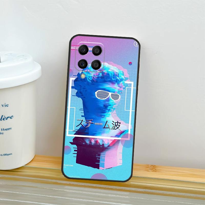 Great Wave Retro Cyber Statue Case For Samsung Galaxy M06 M16 M36 M56 M15 M11 M31 M21 M53 M13 M32 M52 M35 M55 M14 M34 M54