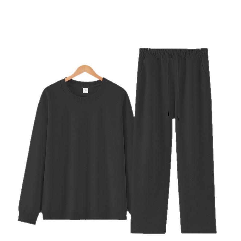 2025 Japan Korea Autumn Winter Women's Sweatshirt and Sweatpants Set with Round Neck, Cultural Shirt, and Thin Hooded Jacket