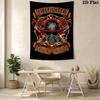 Firefighter emblem Pattern Home Decor Tapestry, Wall Hanging, Decorative RV Wall Cloth.MGT0918568