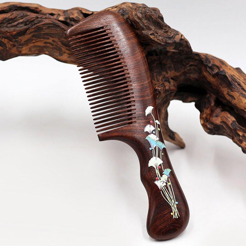 Массаж головы, расческа для волос, нежная расческа из сандалового дерева, расческа для бороды, инструмент для ухода за волосами, аксессуары для красоты