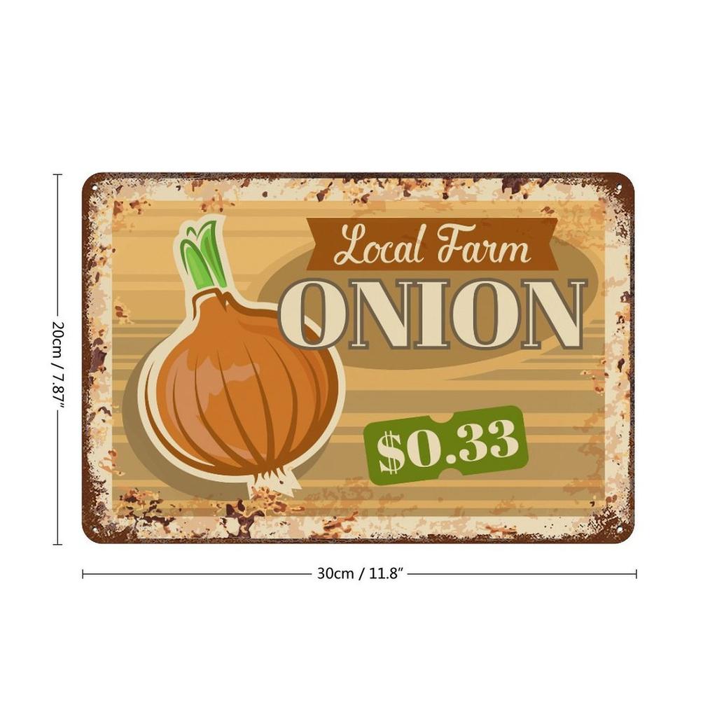 1 Pack Retro Metal Wall Art Décor, Distressed Plate Design, Ideal for Bar Café Restaurant or Home Living Room Kitchen Indoor Decoration