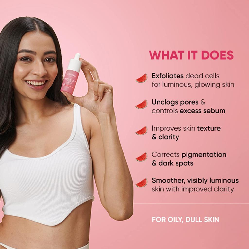 Dot & Key Арбузная сыворотка для сияния лица с 10% гликолевой кислотой, с койевой кислотой, направлена на пигментацию и жирную кожу (20мл)