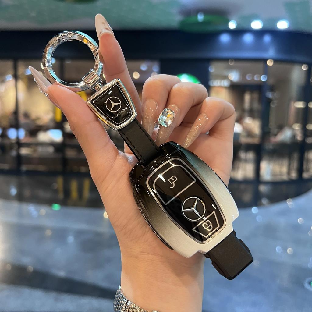 QOK3 Key Fob Cover For Mercedes Benz A B C E S Class W204 W205 W212 W213 W176 GLC MAYBACH Keyless Soft Case