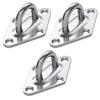 Pstyle. Diamond-Shaped Pad Eye Hook Plate, Stainless Steel, PST-166 (M6 - Set of 3)