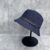 Naza basin hat double belt flat top fisherman hat children autumn versatile fashion show face small low-key old money style