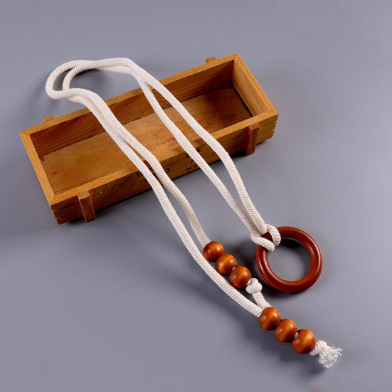 Ремень для штор из натурального дерева с кисточкой и кольцом-кисточкой Декоративные держатели для штор в гостиную Домашний декор