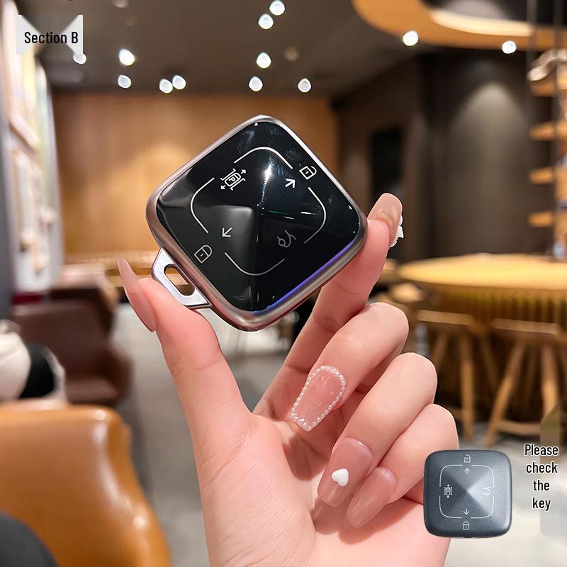 Чехол для ключа Zeekr 007 GT: Модель 2026 Zeekr MIX/001 Bluetooth Умный Защитный Чехол и Сумка-Крепление для Автомобиля.