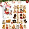 2D Acrylic Christmas Countdown Toy 24 Days Dog Hanging Ornaments Advent Calendar Christmas Tree Decoration Holiday Party Gifts