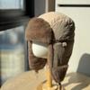 New Winter Thickened Plush Lei Feng Hat Windproof and Ear Protection Hood Outdoor Cycling Cold and Warm Ski Hat Trendy
