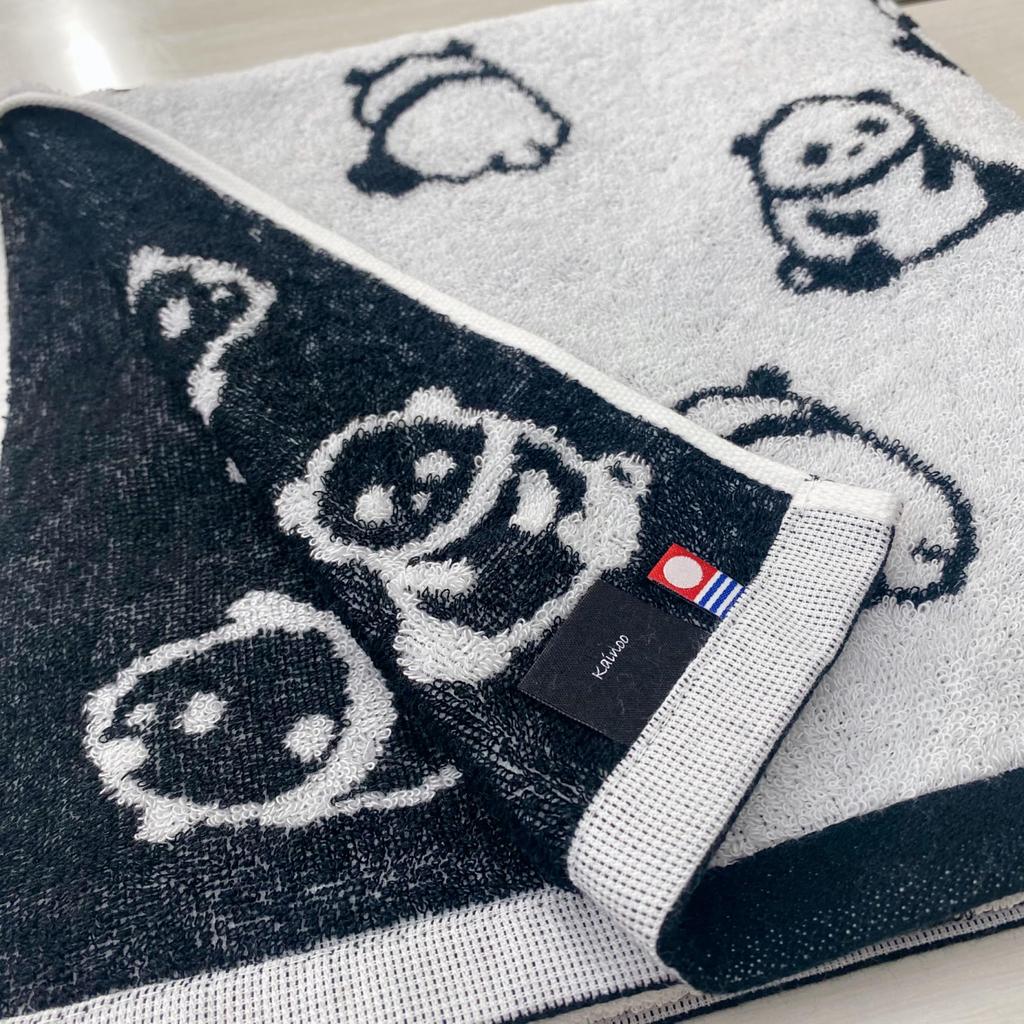 Полотенце Imabari Банное полотенце 60 см x 120 см Панда Панда Сделано в Японии Хлопок Imabari Милый хлопок Рисунок панды Детский сад Детский сад Школьные товары с пандой