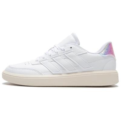 Courtblock Удобные Кожаные Дышащие Кроссовки с Низким Верхом для Бега Женские Кроссовки Белые IF6464