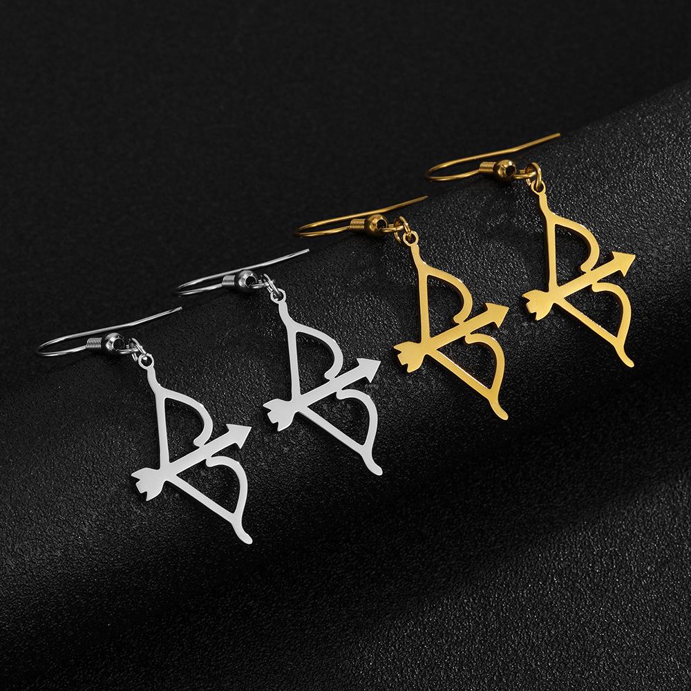 Hengshi Cupid's Arrow Stainless Steel Earrings: Personalized Fashionable Jewelry for Women