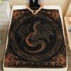 Dark Dragons  Print Flannel Blanket, High quality Comfortable for All Seasons, Home Decor, Warmth and Comfort