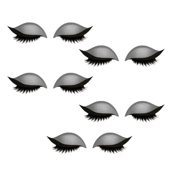 1/2/3/4/5 Lazy Stickers Eye Shadow Eyelash Pairs Reusable Eye Makeup Stickers