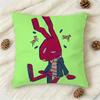 BBodoque  MMinutos Bunny Doublesided Printed Square Decorative Cushion Cover for Sofa Living Room Home Decor