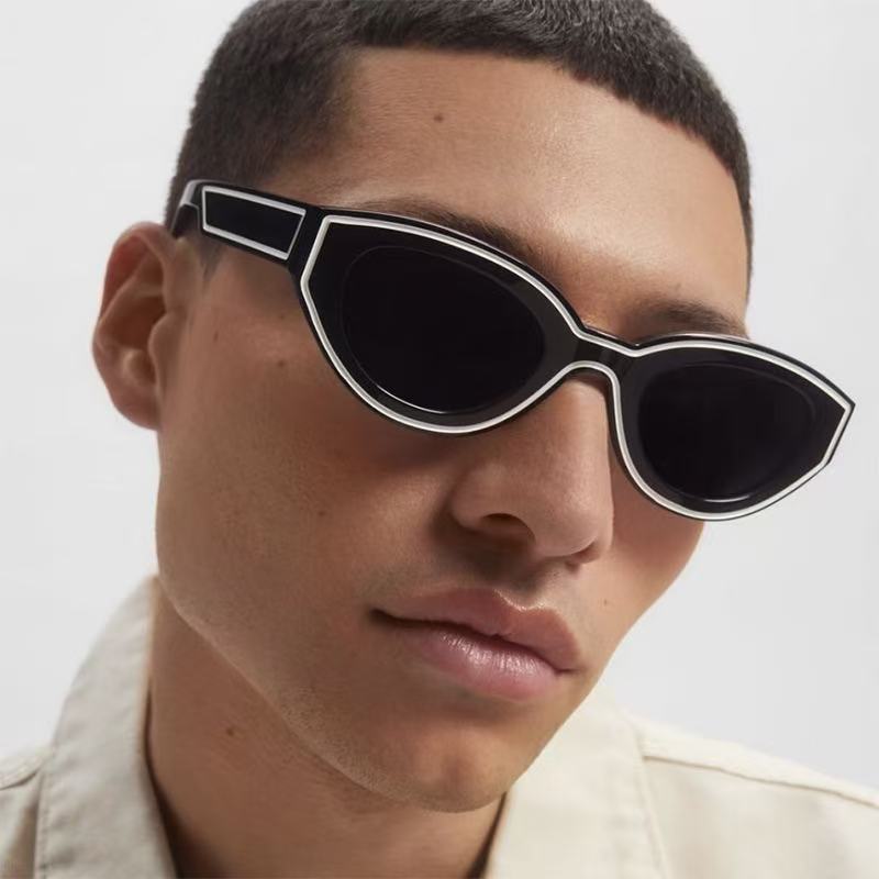 Stylish Cat-eye Oval Sunglasses, Trendy And Fashionable, Easy To Use For Taking Photos, Uv Protection 776