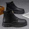 Fashion Men's Durable Anti - Skid Sole Chunky Sole British Style High Top Boots That Are Versatile for All Seasons Outdoors