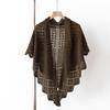 Pure Cashmere Scarf and Shawl High End Outerwear  Women's Thin Knitted French Hollow Triangle Scarf Scarf and Shawl