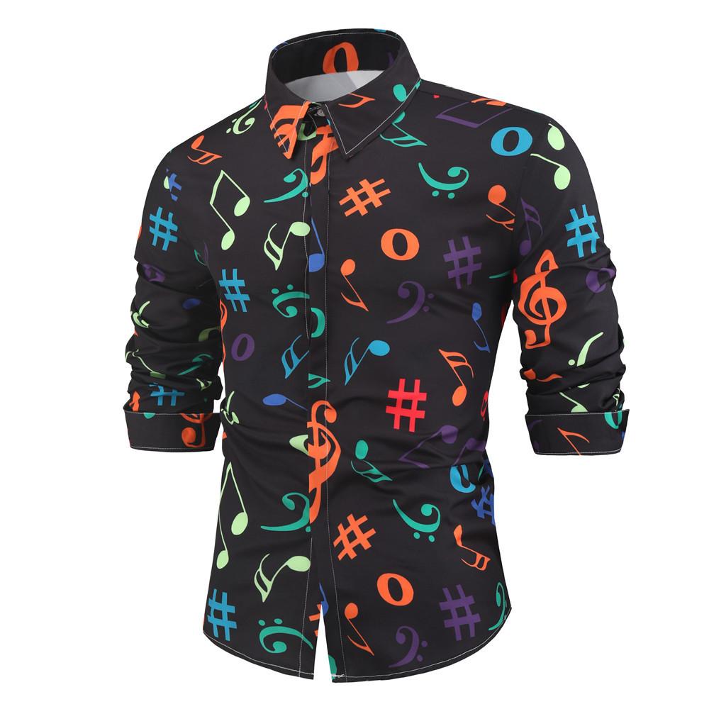 Новая модная мужская рубашка, индивидуальная рубашка с 3D цифровой печатью, молодежная рубашка с длинными рукавами, мужские топы