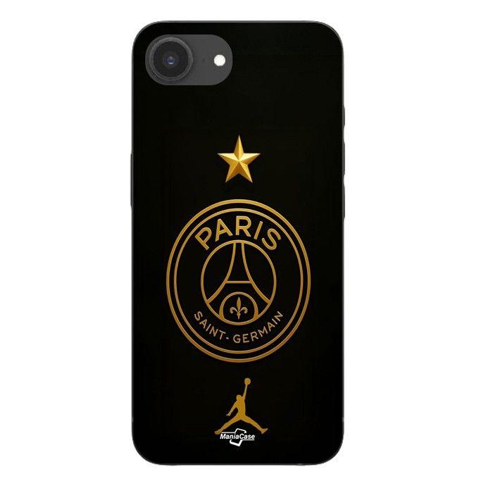 Coque Pour iPhone 16e PSG logo jordan doré étoile champion Maniacase