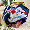 Sailor Moon Umbrella with Automatic Open/Close & Self-8-Rib Heavy-Duty Umbrella, Compact Travel Umbrella Suitable for Outdoor