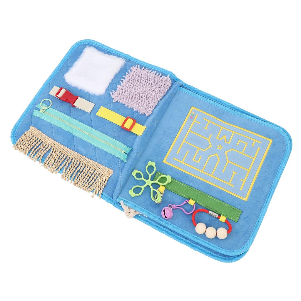 Sensory Blanket Polyester Beech Wood Improve Hand Skills Activities Pad Blanket for Senior Elderly