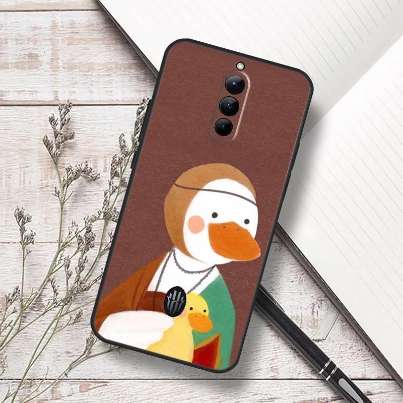Cartoon Cute Animal Duck Case For ZTE Nubia Red Magic 7S 6S 7 Pro RedMagic 10 Air 8S 9S 10S 8 9 10 11 Pro Plus Funda