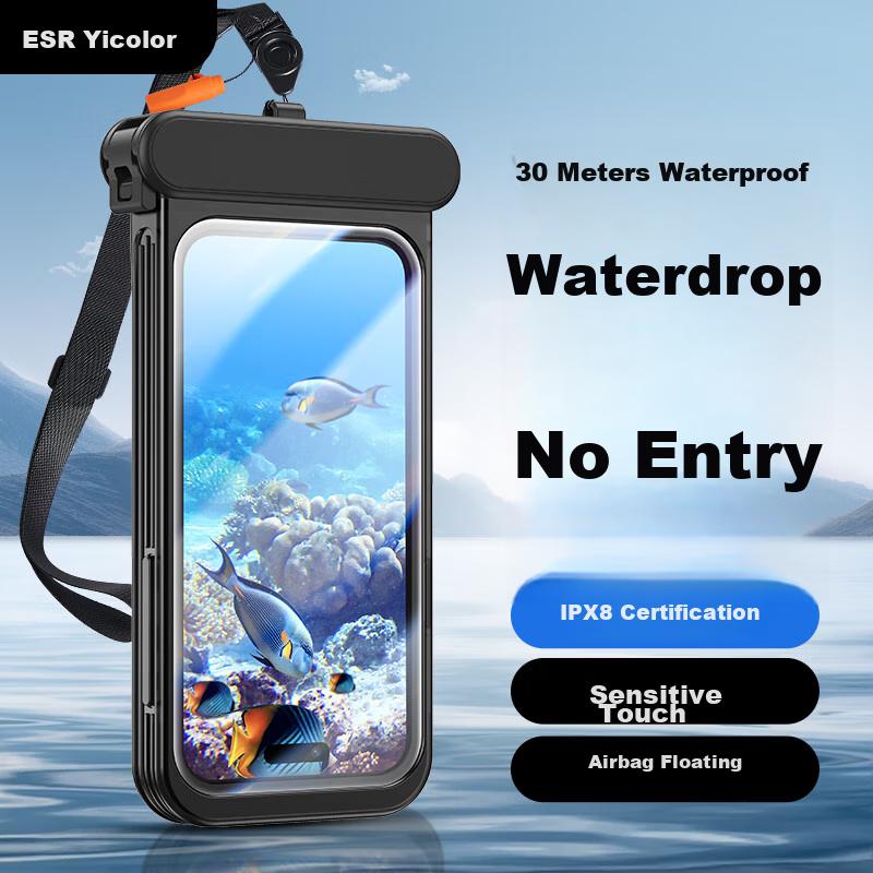 Waterproof Phone Case with Touchscreen Function, Waterproof Pouch for Swimming, Deep Diving, Underwater Photography, Lanyard, Neck Strap