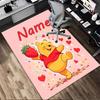 Personalized Name Winnie Pooh Living Room Non-Slip Area Rug Soft Carpet for Bedroom Kids Playroom Sofa Office Home Decor Doormat