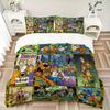 3Pcs Scoobydoo Mystery Adventure Bedding Set Soft Fabric Duvet Cover Pillowcases Christmas Xmas Halloween Gift 1 Duvet Cover 2 Pillowcase L1401