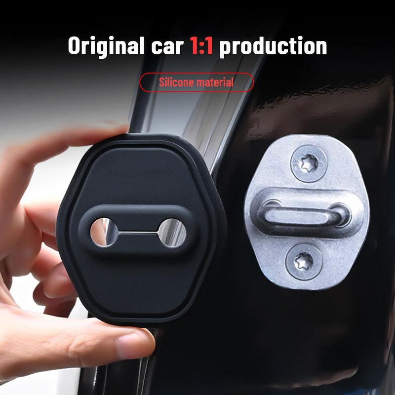 For GEELY EMGRAND 2024 2025 Car Door Shock Absorber Door Lock Protector Silicone Auto Door Lock Latches Cover Accessories